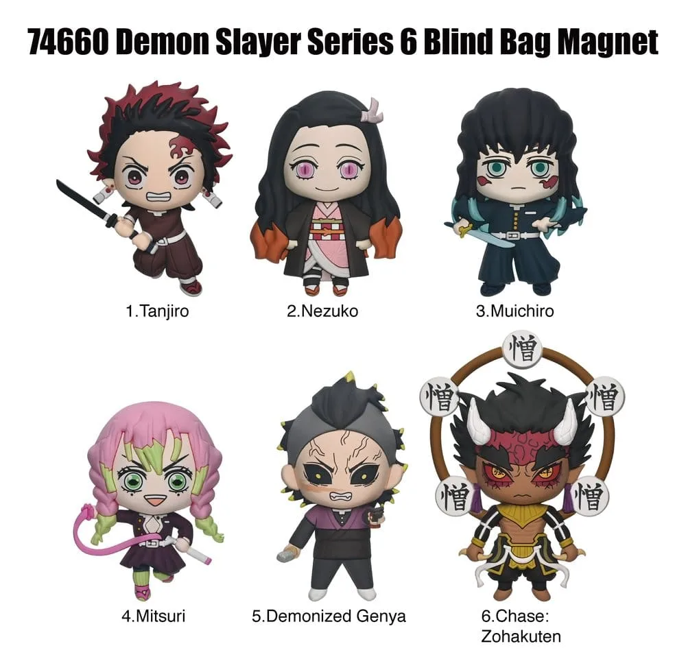 Demon Slayer Foam Magnets – Series 6 Blind Bag Display of 12 3