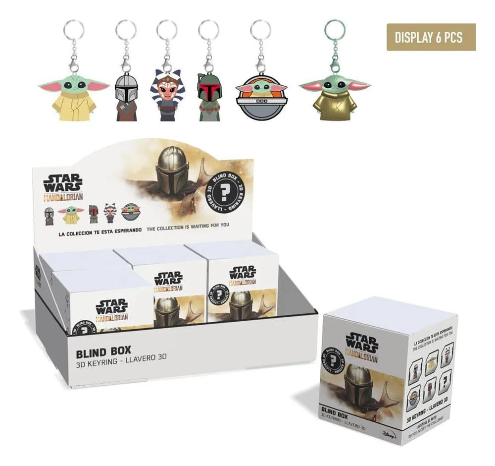Star Wars The Mandalorian Keychain – Blind Box Display of 6