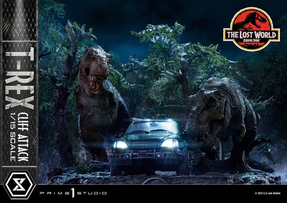 Jurassic Park Statue – Lost World T-Rex Cliff Attack Bonus 53 cm 4