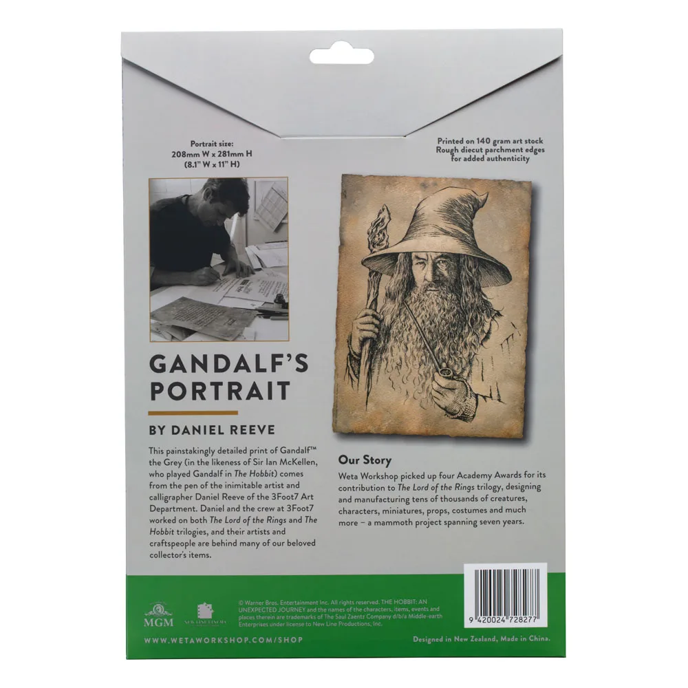 The Hobbit Art Print – Gandalf the Grey Portrait 21 x 28 cm 3