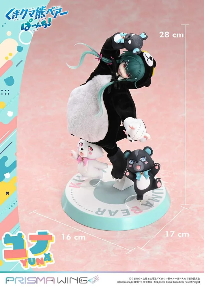 Kuma Kuma Kuma Bear Punch Statue – Yuna Prisma Wing 28 cm 10