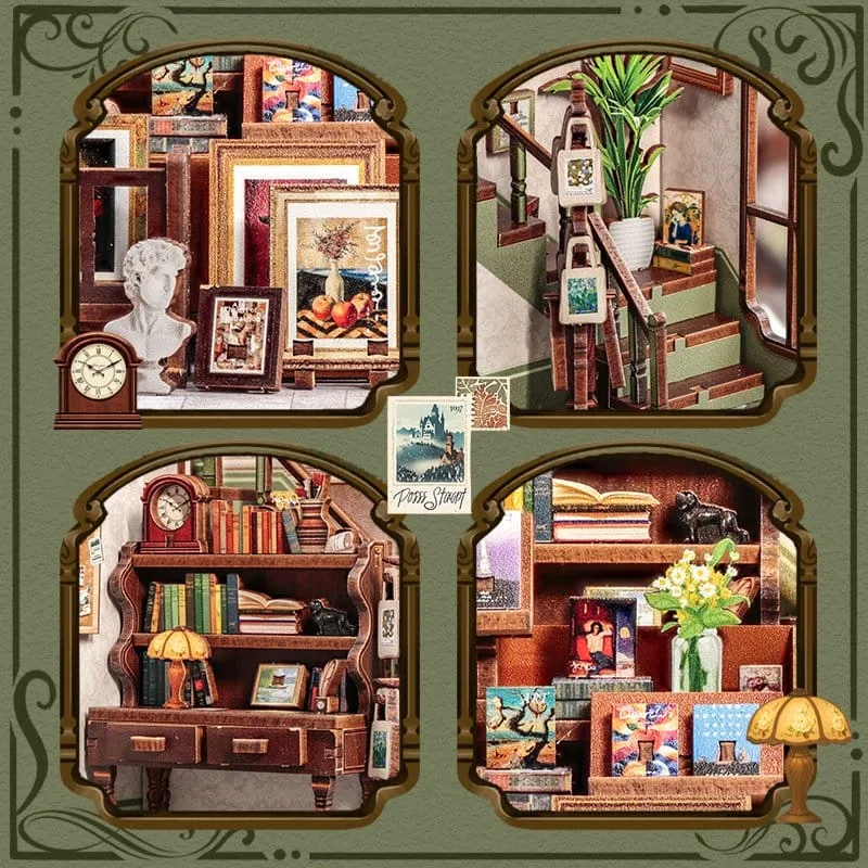 CuteBee Miniature House Model Kit – Gallery Bookstore 20 x 16 cm 18