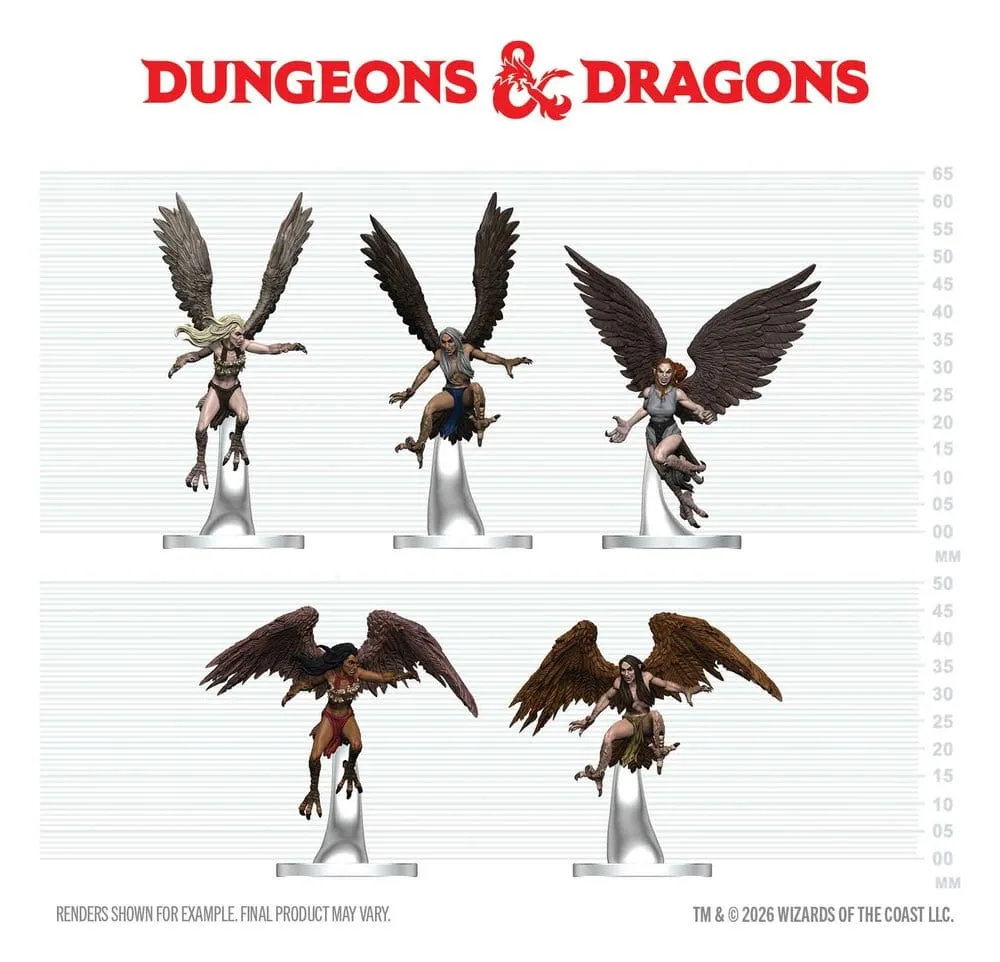 Dungeons & Dragons Miniatures – Icons of the Realms Harpy Flock 2