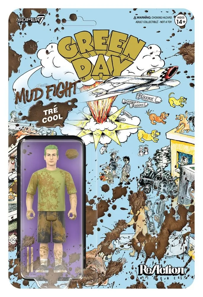 Green Day Action Figure – ReAction Tré Cool Mud Fight 10 cm