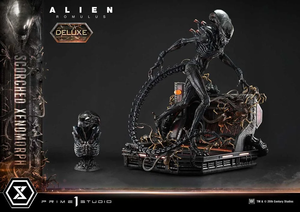 Alien Romulus Statue – Scorched Xenomorph Deluxe 98 cm 5