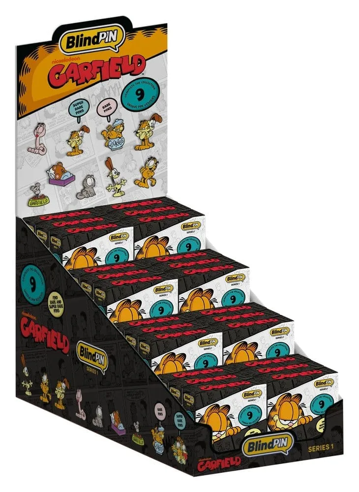 Garfield Pin Badge Display – Series 1 24-Pack