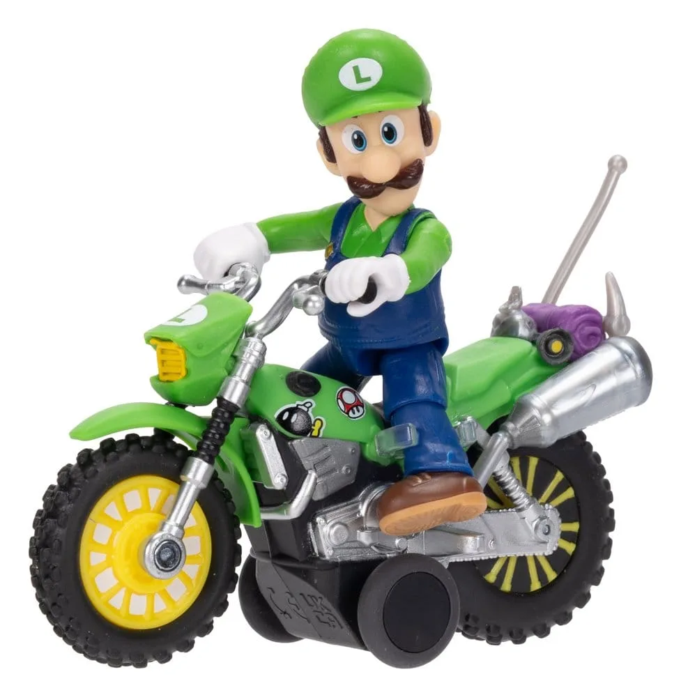 Super Mario Galaxy Movie Action Figure – Luigi with Motorcycle 6 cm 10