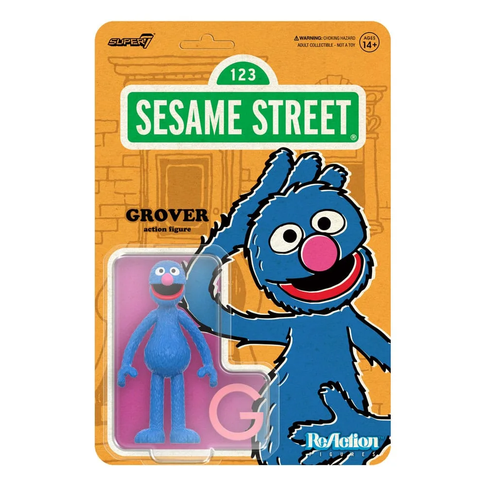 Sesame Street Action Figure – Grover ReAction Wave 5 10 cm 2