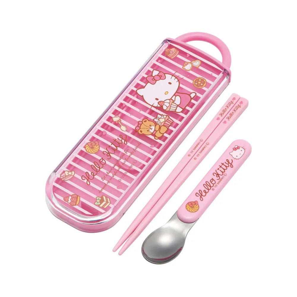 Hello Kitty Chopsticks and Spoon Set – Sweety Pink 13 cm