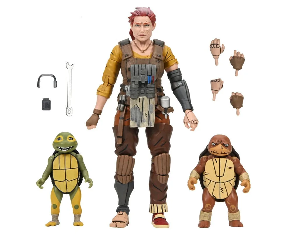 TMNT Actiefigurenset – Grammy April met Baby Yi en Moja 18 cm 17