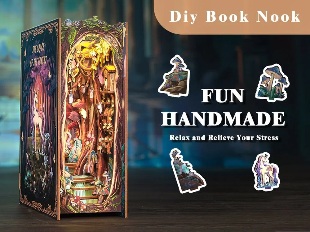 The Grace of Forest Book Nook – Wooden Puzzle 22 x 8 cm 4
