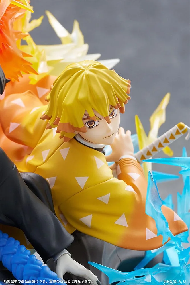Demon Slayer PVC Statue – Zenitsu Agatsuma and Kaigaku 15 cm 15