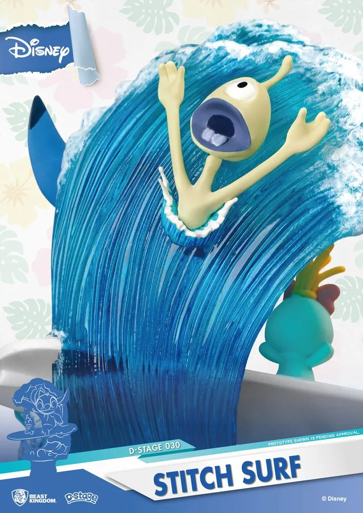 Disney PVC Diorama – D-Stage Summer Stitch Surf 15 cm 6