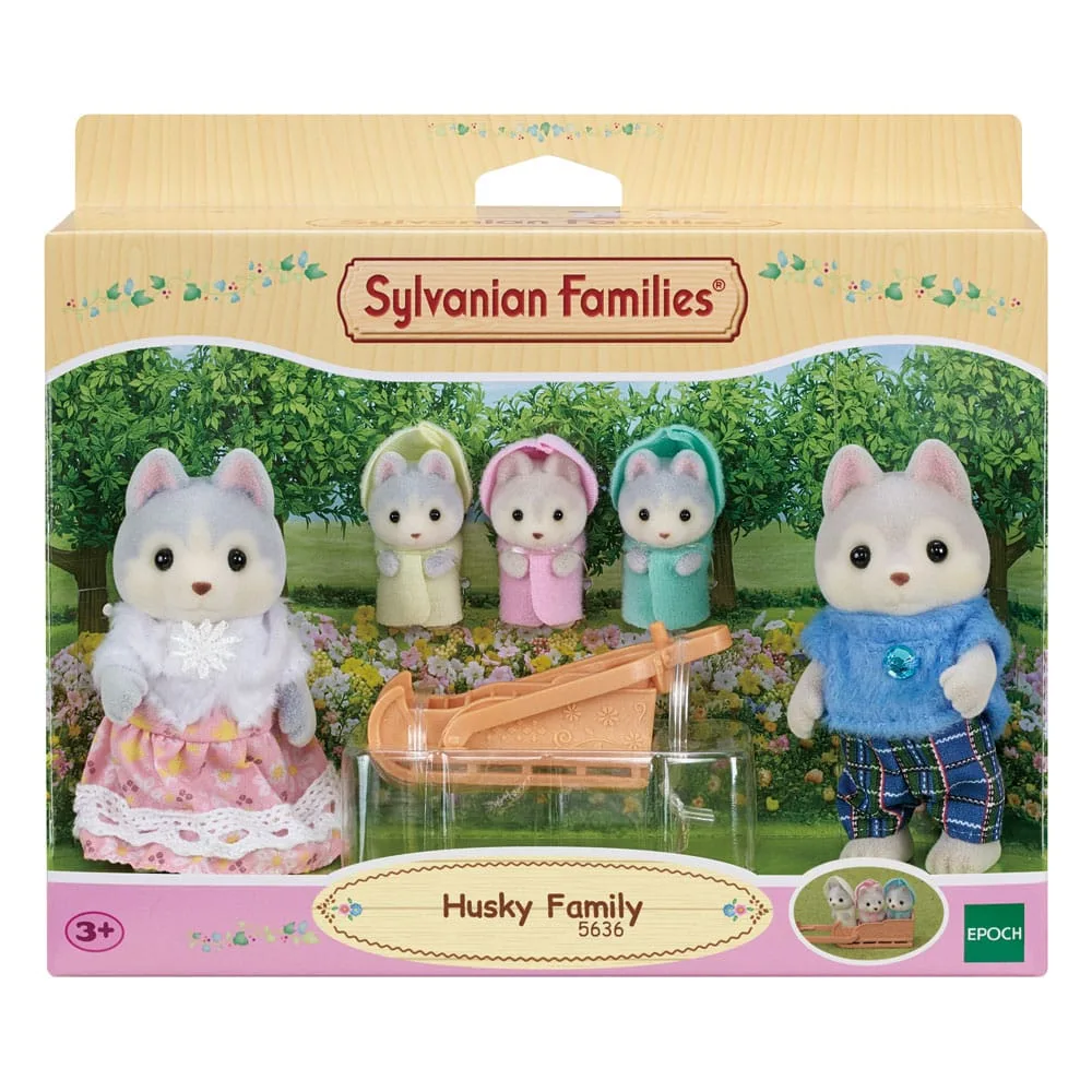 Sylvanian Families Figure Set – Husky Family 3–8 cm
