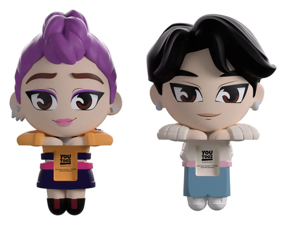 KPop Demon Hunters Vinyl Figures – Jinu and Rumi Monitor Buddiez 6 cm