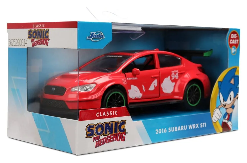 Sonic Diecast Cars – Knuckles 2016 Subaru WRX STI 1/32 6-Pack