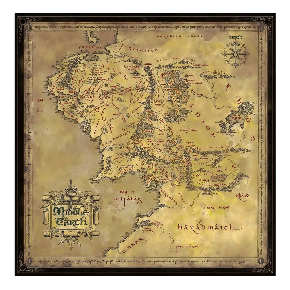 Lord of the Rings Puzzle – Middle Earth 1000 Pieces 60 x 60 cm