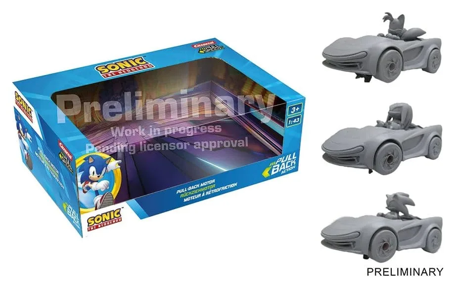 Sonic Racing CrossWorlds Pull-Back Cars – Pull & Speed Pack of 3