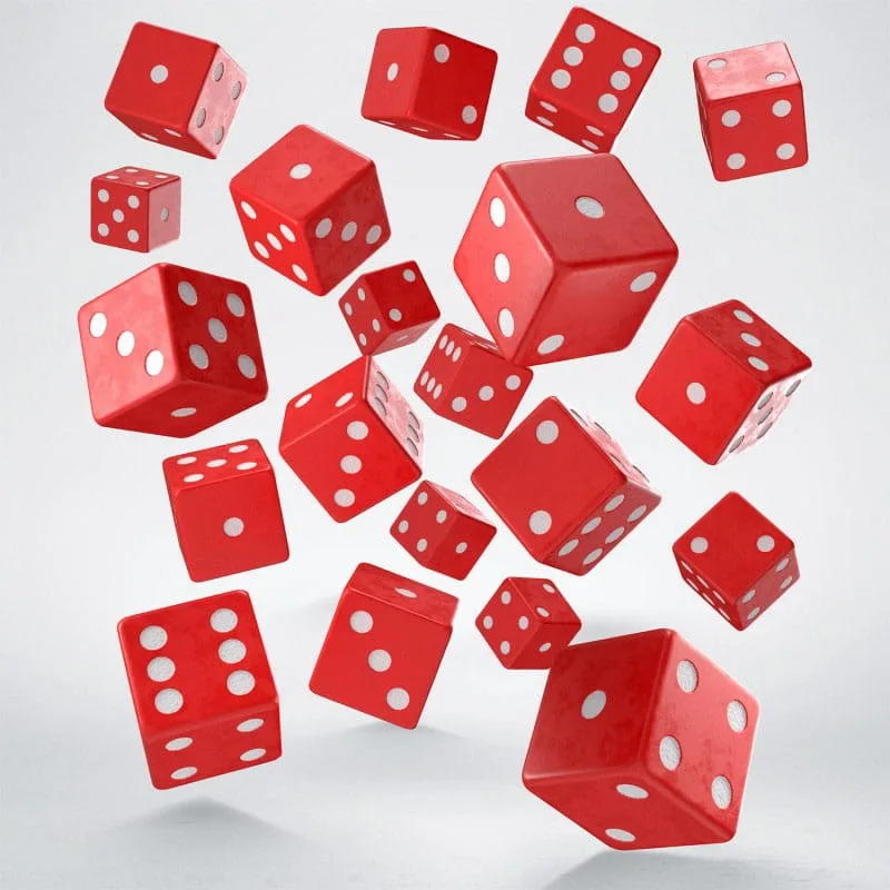 Q Workshop Dice Set – Red D6 Full Pack 20 Pieces 16 mm 4