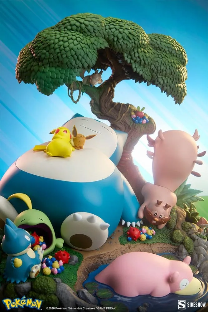 Pokémon Diorama – Snorlax Picnic Scene 33 cm 4