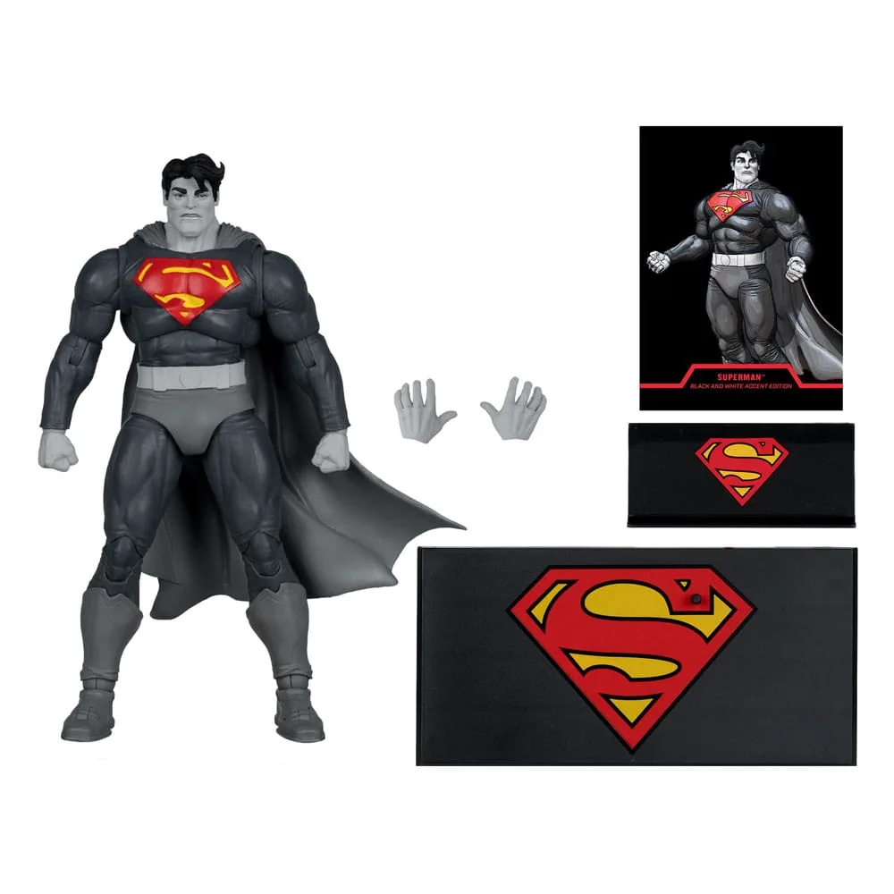 DC Action Figure – Superman Black & White Accent Edition 18 cm 3