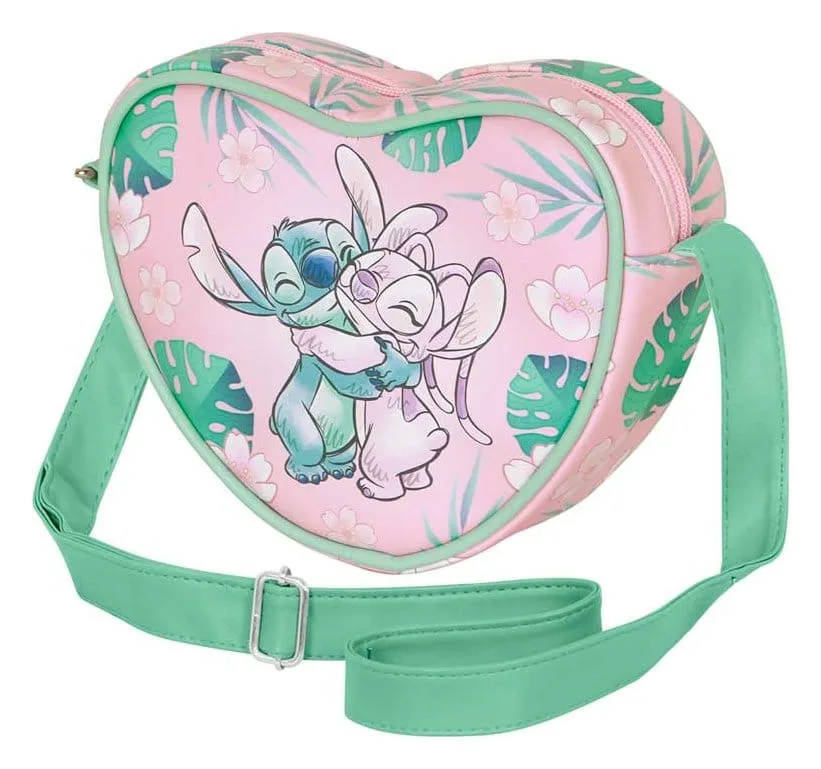 Lilo and Stitch Crossbody Bag – Pink Hug Heart 21 cm