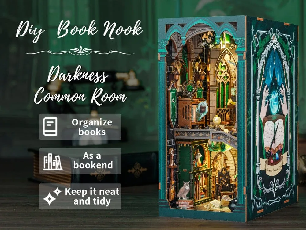 Darkness Common Room Book Nook – CuteBee Wooden Kit 23 x 11 cm 9