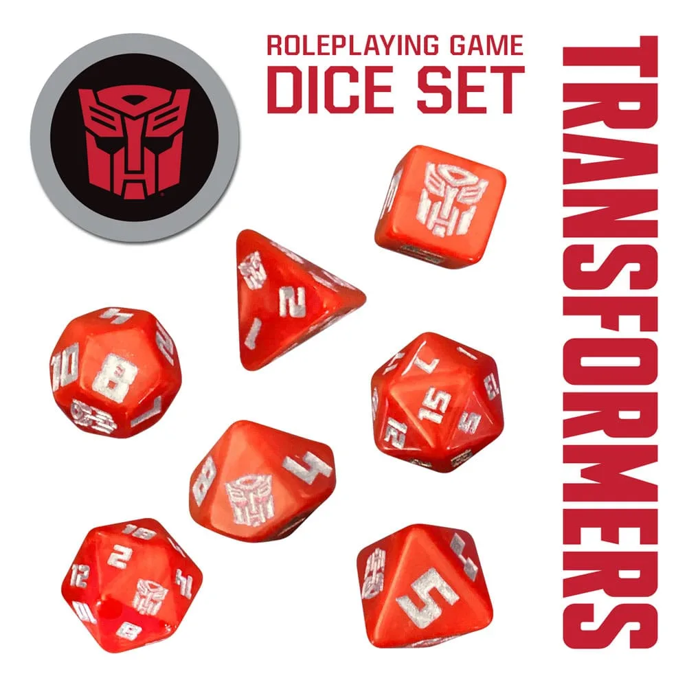 Transformers RPG Dice Set – 8-Piece Autobot Design 2