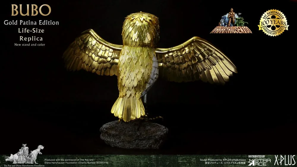 Clash of the Titans Statue – Bubo Gold Patina Deluxe 9