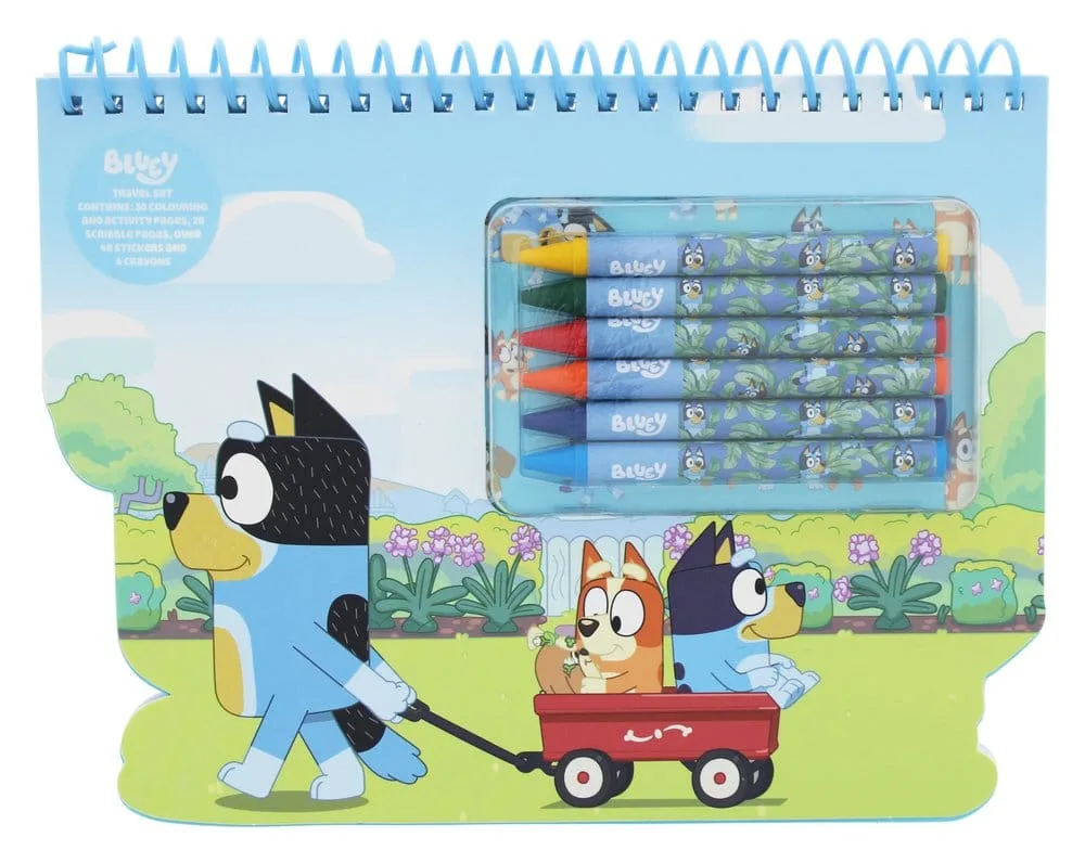 Bluey Colouring Set – Travel Book with Stickers and Crayons 1