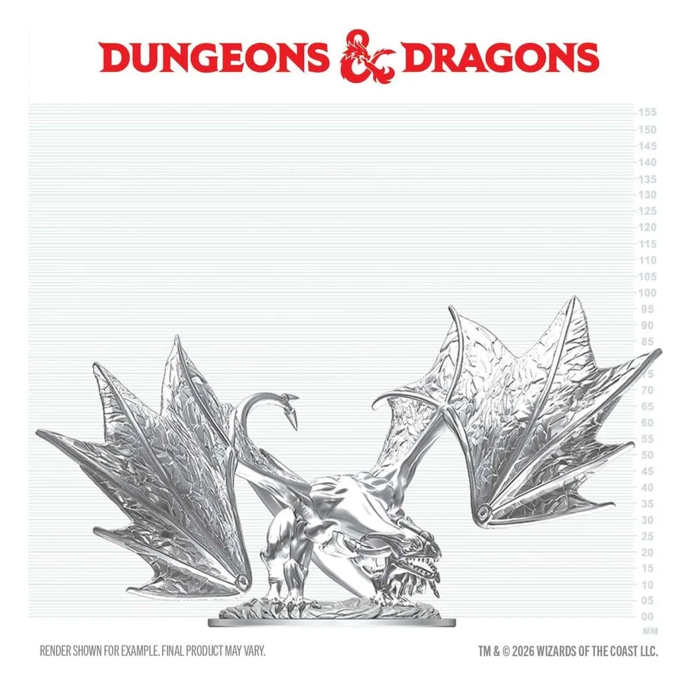 Dungeons & Dragons Miniature – Young Sapphire Dragon 20 cm 3