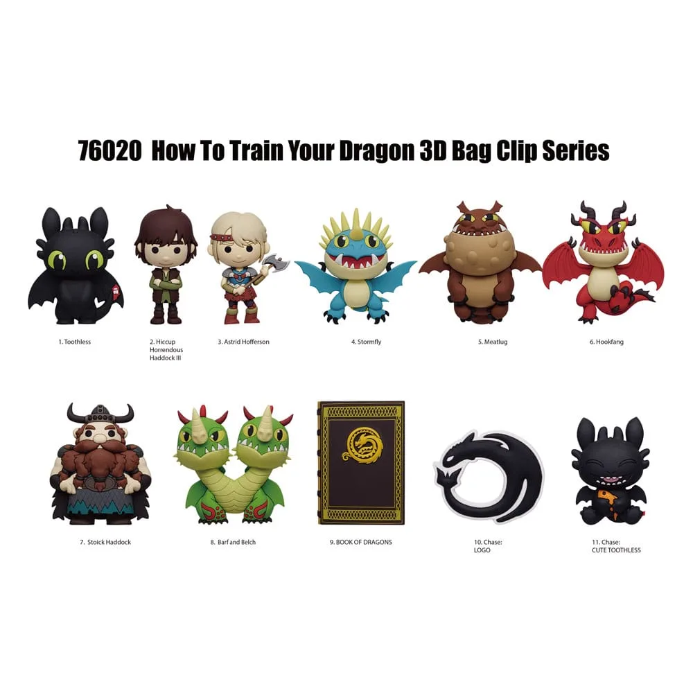 How to Train Your Dragon Bag Clips – 2025 Movie Display of 24