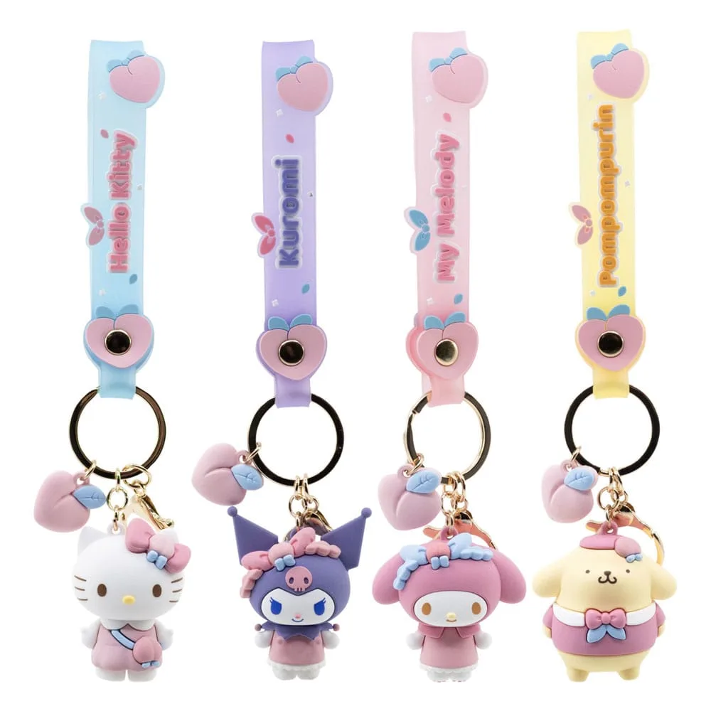 Sanrio Keychains – Peach Series Hand Strap Display of 12