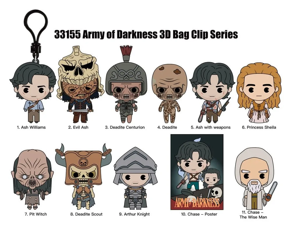 Army of Darkness Bag Clips – Series 1 Blind Bag Display of 24 2