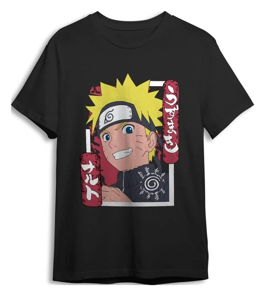 Naruto Shippuden T-Shirt – Smile Black Size M