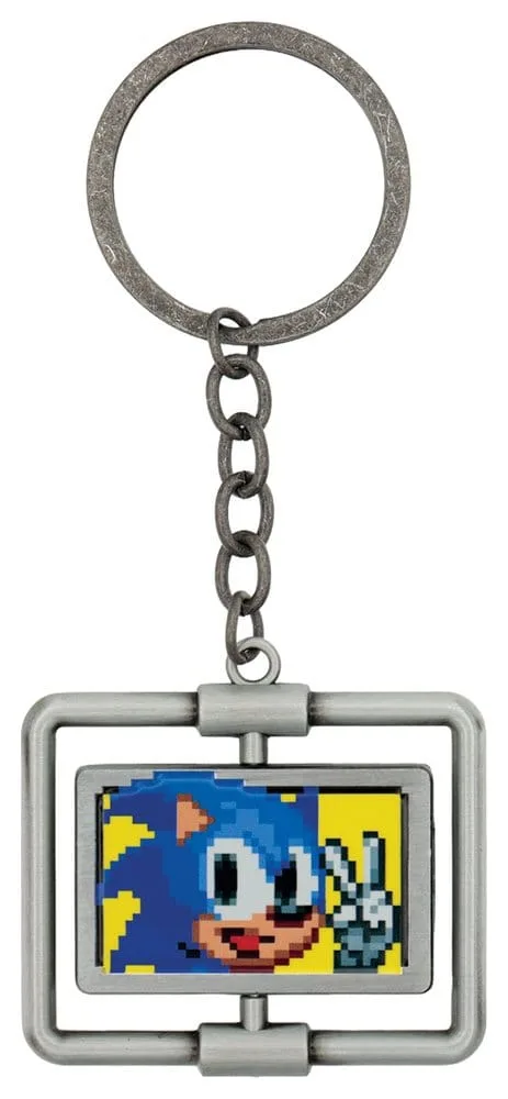 Sonic the Hedgehog Keyring – Limited Edition Rotating Sign 40 x 50 mm 2