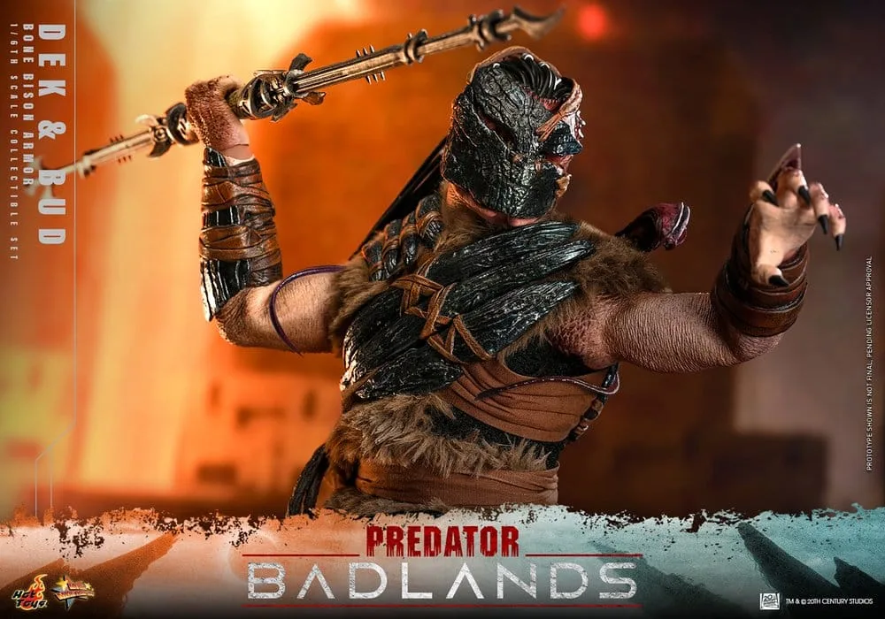 Predator Badlands Figure Set – Dek Bone Bison Armor and Bud 1/6 6