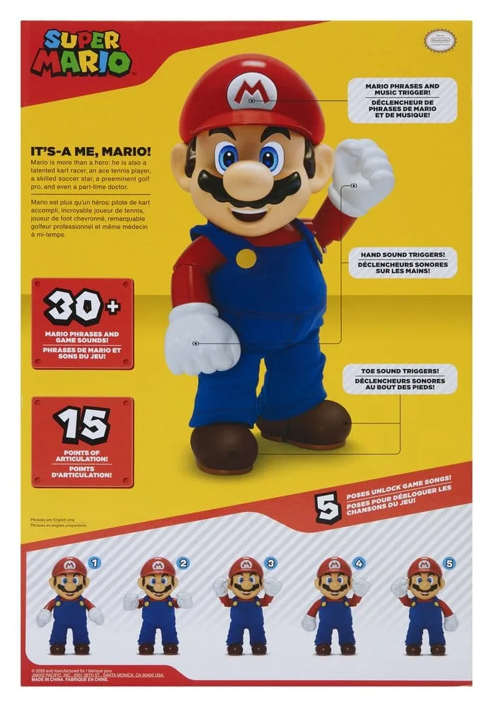 Super Mario Actiefiguur – It's-a-Me met geluid 36 cm 4