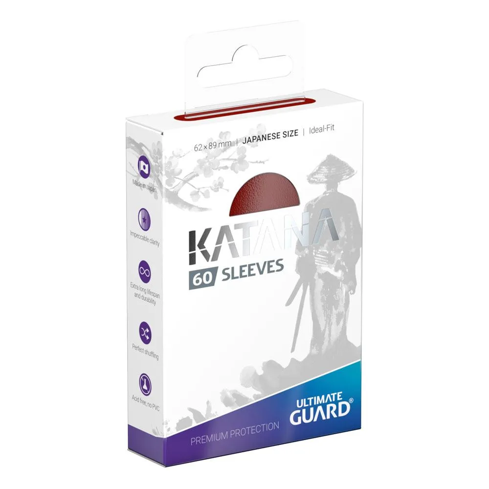 Ultimate Guard Card Sleeves – Katana Japanese Size Red 62 x 89 mm