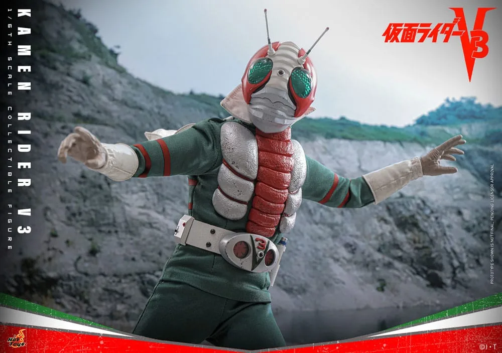 Kamen Rider Actionfigur – V3 mit LED-Augen 1:6 30 cm 13