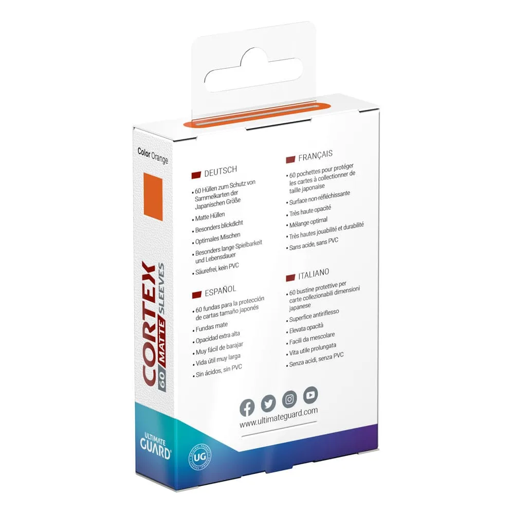Ultimate Guard Card Sleeves – Cortex Matte Japanese Orange 60 Pack 4