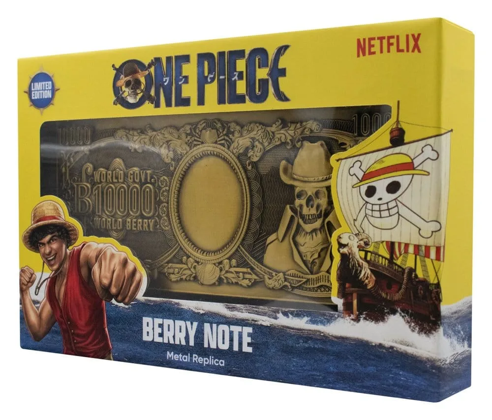 One Piece Metal Banknote Replica – 10,000 World Berry 6 x 15 cm 4