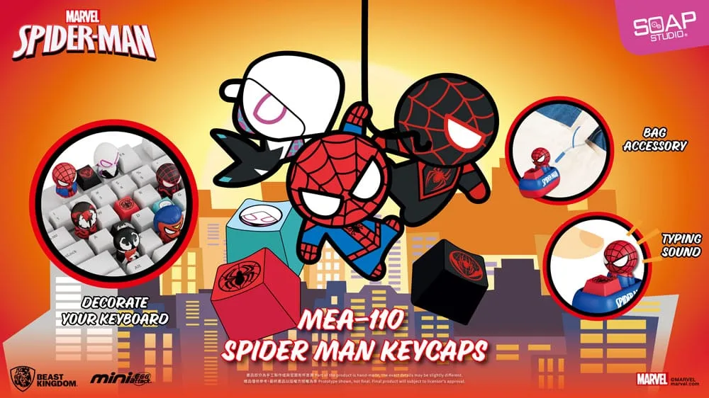 Spider-Man Keycap Figures – Mini Egg Attack Assortment of 6 5 cm 2