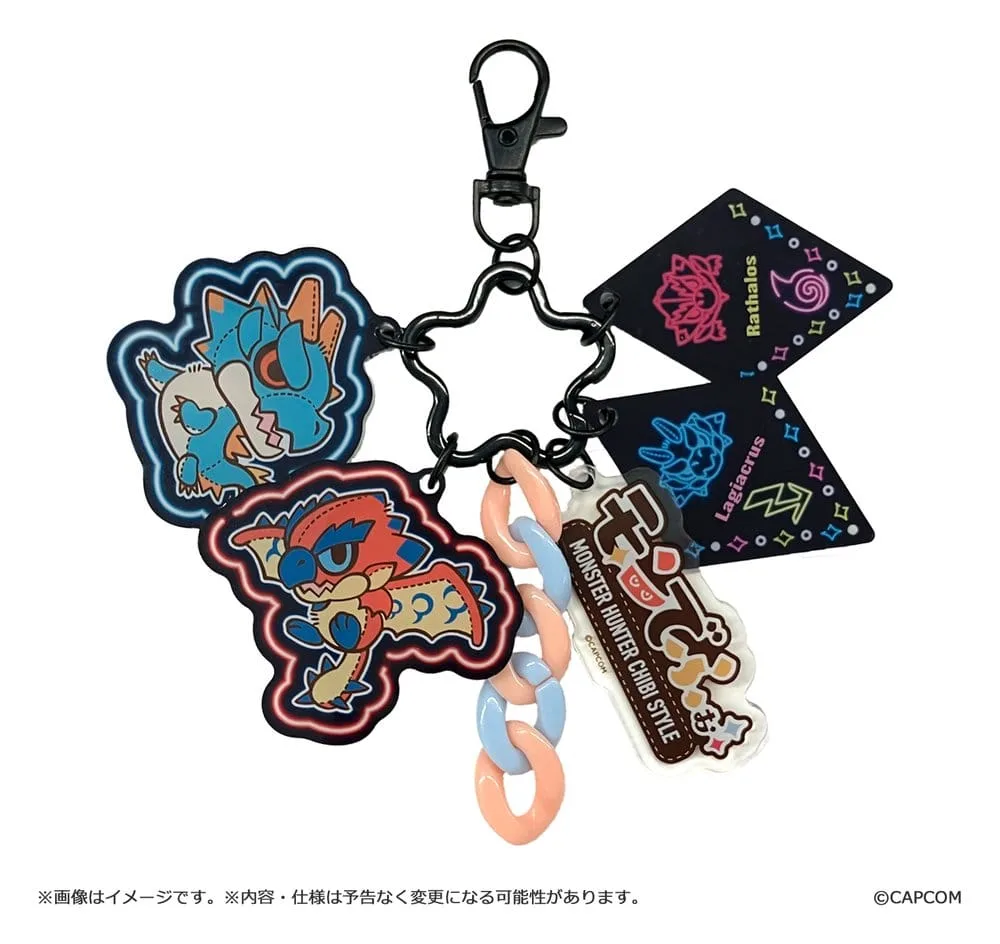 Monster Hunter Keychain – Chibi Rathalos & Lagiacrus