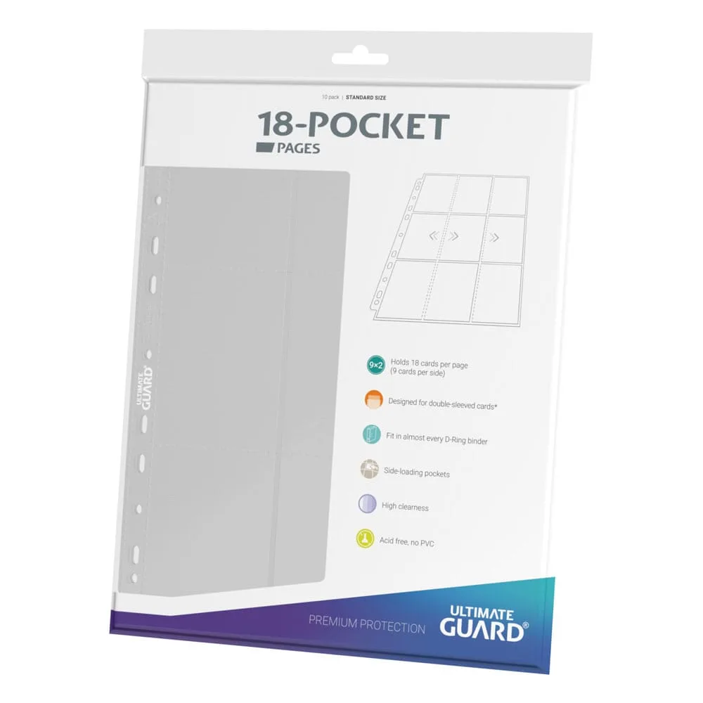 Ultimate Guard Binder Pages – White 18-Pocket Side-Loading