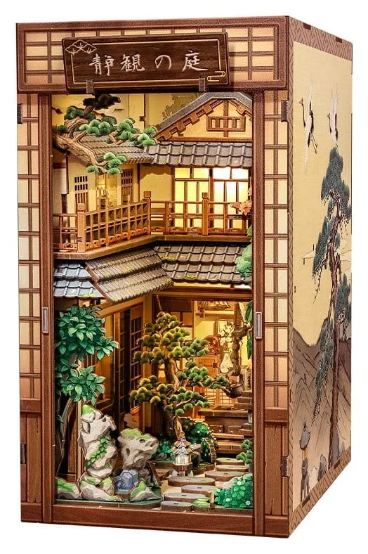Serene Courtyard Book Nook – CuteBee Wooden Puzzle 22 x 12 cm