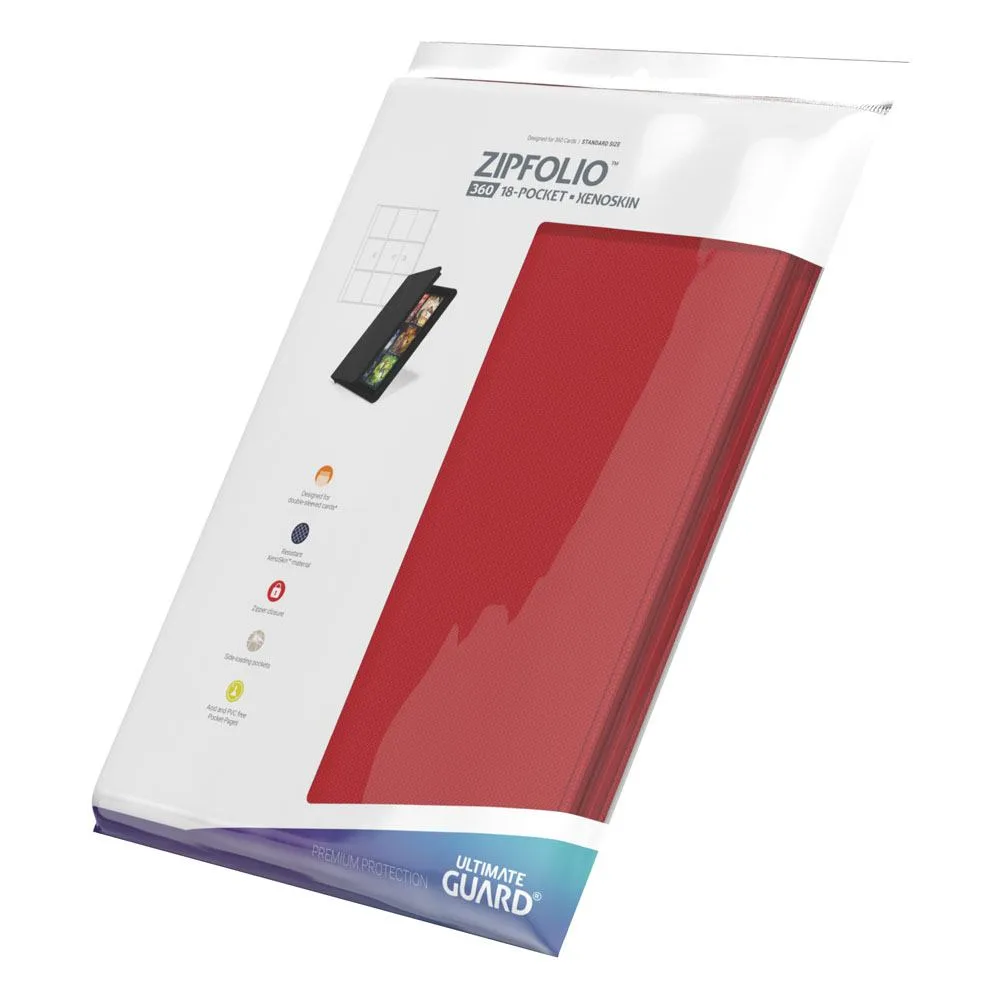 Ultimate Guard Card Binder – Red Zipfolio 360 Xenoskin 8