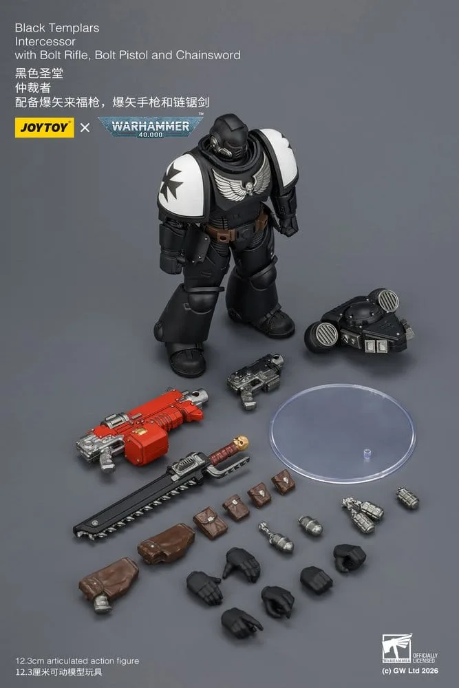 Warhammer 40,000 actiefiguur – Black Templars Intercessor 12,3 cm 9