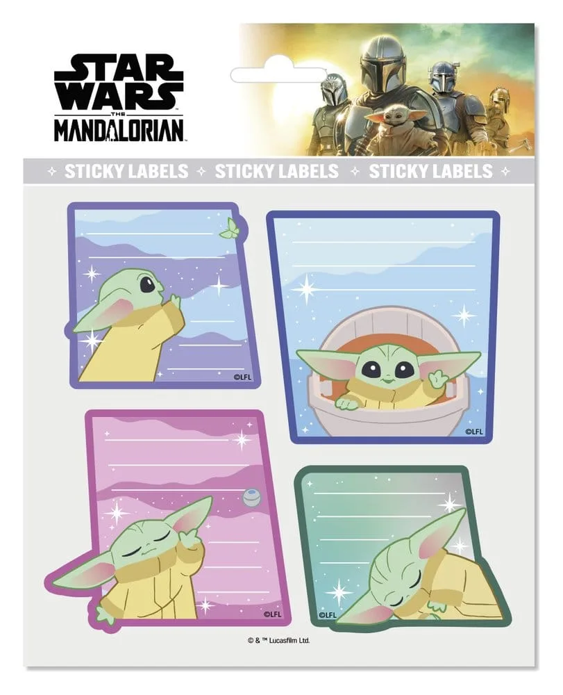 Star Wars The Mandalorian Adhesive Labels – Holographic Grogu