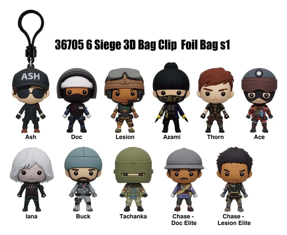 Six Siege Bag Clips – Series 1 Blind Bag Display of 24 2